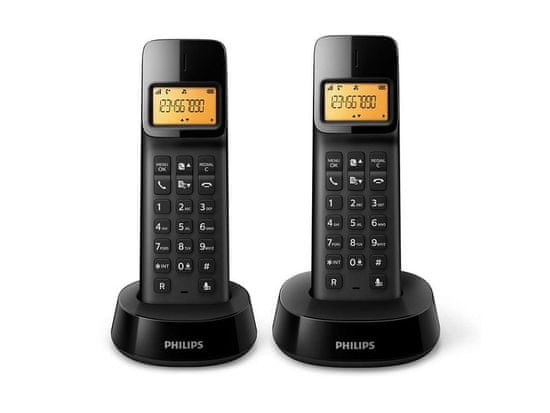 Philips bežični DECT telefon D1402B Duo