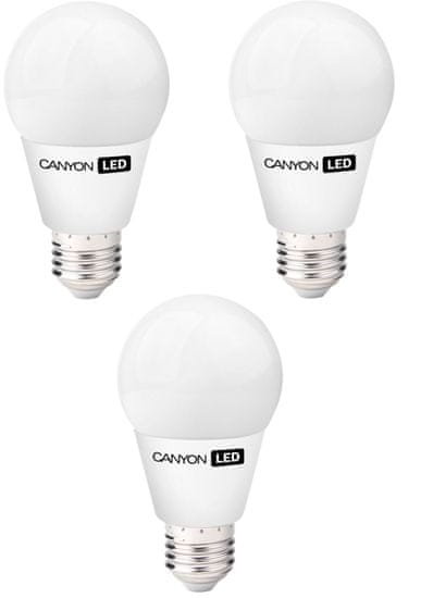 Canyon LED žarulja A60, E27, 9 W, toplo svjetlo (AE27FR9W230VW), trostruko pakiranje