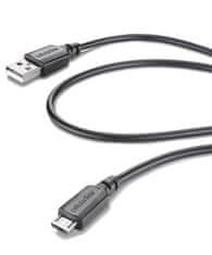 CellularLine kabel USB i MicroUSB, 60 cm, crni
