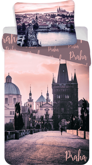 Jerry Fabrics posteljina s printom Praha Romantique, 140x200 70x90
