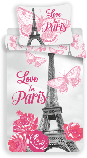 Jerry Fabrics posteljina s printom Pariza i cvijeća, 140x200 70x90
