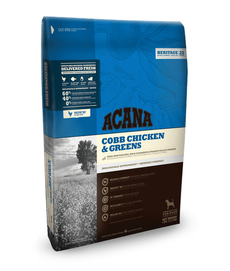 Acana hrana za pse, Cobb Chicken & Greens, 11,4 kg