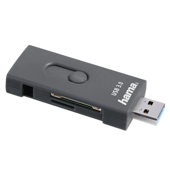 Hama 3.1 USB/USB-čitač kartica SD/microSD, siva