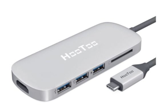 HooToo USB-C hub 3u1 HT-UC001 za MacBook Pro, srebrni