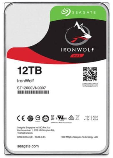 Seagate tvrdi disk NAS IronWolf 12 TB, SATA 3, 7200, 256 MB