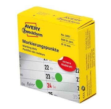 Avery Zweckform okrugle naljepnice za označavanje 3852, promjer 10 mm, zelene