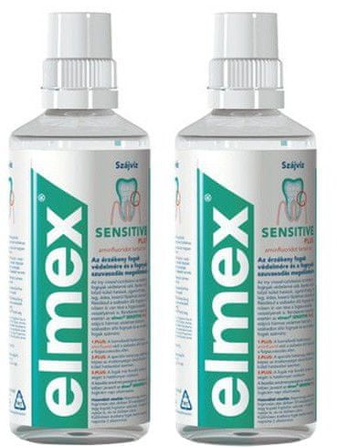 Elmex vodica za usta Sensitive Plus, 2 x 400 ml