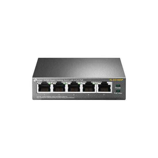 TP-Link mrežni Gigabit PoE preklopnik TL-SG1005P, 5 utora