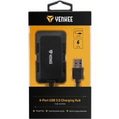 Yenkee YHB 4341BK čvorište, 4× USB 3.0, crno (45013121)