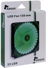 Inter-tech ventilator Argus L-12025-GR LED, 120 mm, zelena