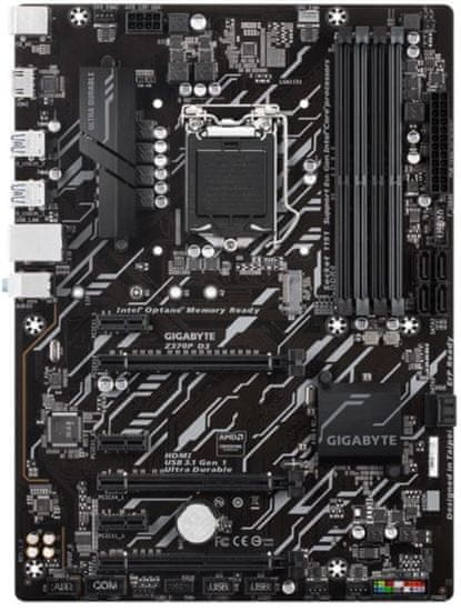 Gigabyte matična ploča GA Z370P D3, DDR4, SATA3, USB3.1Gen1, HDMI, LGA1151 ATX
