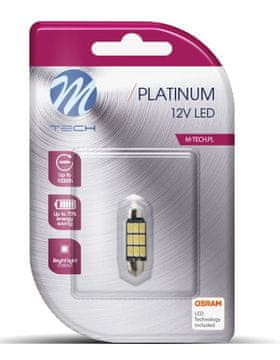 M-Tech žarulja LED C5W 12V CANBUS 36mm 9xSMD5630, hladna bijela