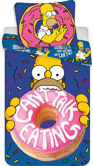 Jerry Fabrics posteljina s uzorkom Homer Donut, 140x200