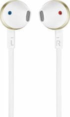 JBL T205 slušalice, zlatno-bele