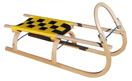 Sulov 67 drvene saonice, 95 cm, žuto-crne