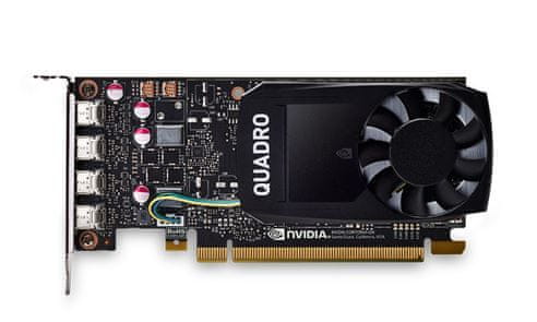 PNY grafička kartica NVIDIA Quadro P1000 DVI 4GB GDDR5,PCIe 3.0 x16, 4x mDP - DVI-D, Low Profile