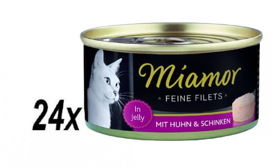 Finnern hrana za mačke Miamor, piletina i šunka, 24 x 100 g
