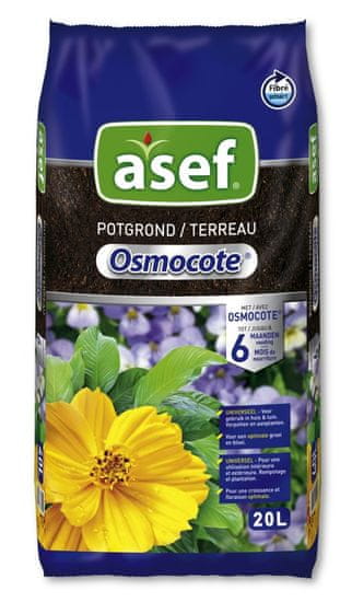 Asef Asef univerzalna zemlja za lončanice s dodanim gnojivom Osmocote, 20 l