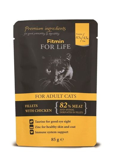 Fitmin hrana za mačke Cat pouch adult chicken, okus piletine, 85 g