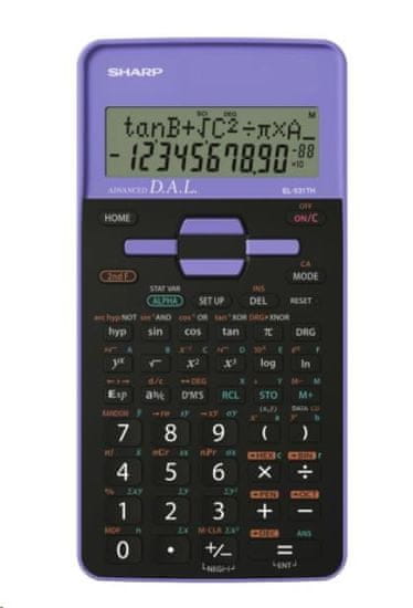 Sharp tehnički kalkulator EL531THBVL, crno-ljubičasti
