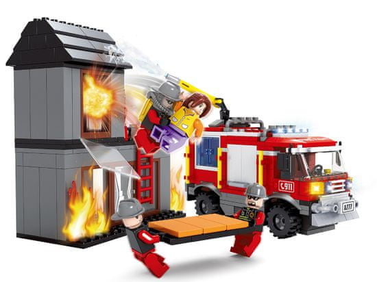 Rappa komplet Ausini vatrogasci, goreća kuća, 374 dijela