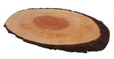 Portoss ovalna daska s korom, 40-50 cm, s voskom