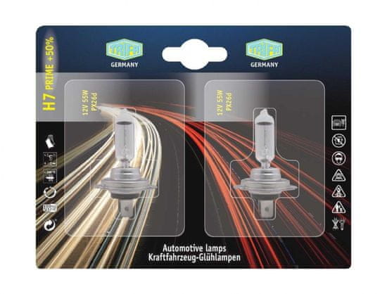 TRIFA auto žarulja BLISTER, H7/55W Px26d+5O%, 12V, 2 komada