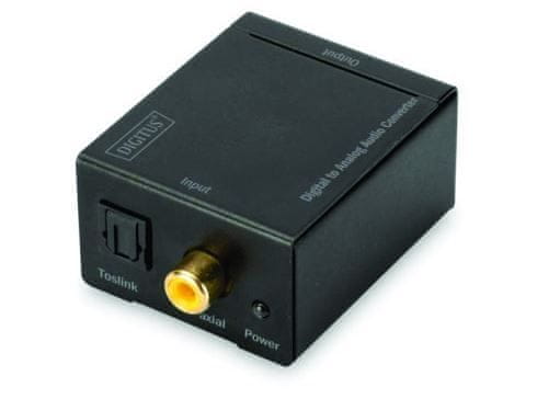 Digitus audio pretvarač SPDIF/Digitalni Koaxu audio Analog 2xRCA (Ž)