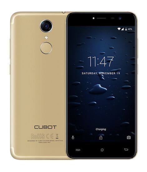Cubot mobilni telefon Note Plus, LTE, DualSIM, zlatni