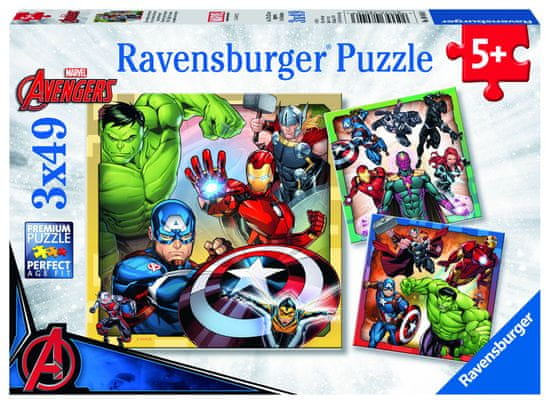 Ravensburger puzzle Disney Marvel Avengers, 3 x 49 dijelova