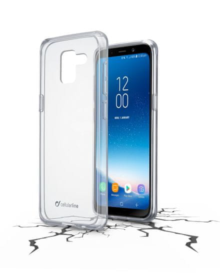 CellularLine prozirna maskica od plastike i gume ClearDuo za Samsung Galaxy A8 (2018)