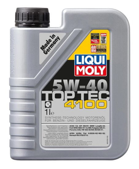 Liqui Moly motorno ulje LM TOP TEC 4100 5W40, 1L