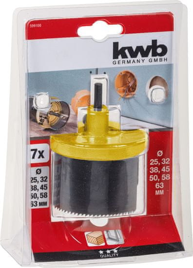 KWB nastavak za bušenje rupa (599100), 7 oštrica (Φ 25 - 63 mm)