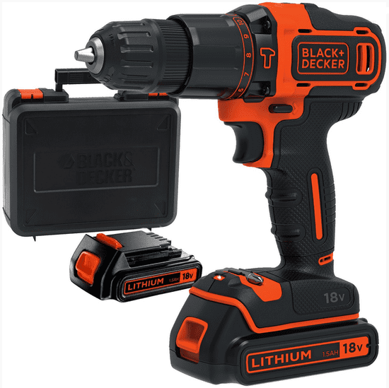 Black+Decker akumulatorska udarna bušilica BDCHD18KB