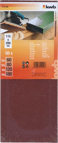 KWB brusni papir za drvo i metal, 50 komada različite granulacije (812999)