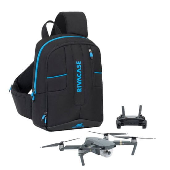 RivaCase ruksak za dron i prijenosno računalo 7870, 33 cm, crni
