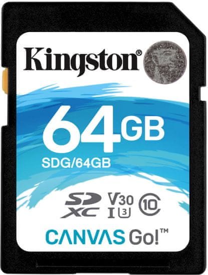 Kingston memorijska kartica SDXC 64GB Canvas Go!, 90MB/45MB/s, UHS-I Speed Class 3 (U3)