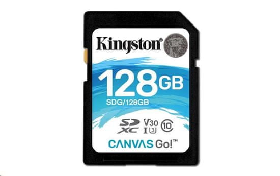 Kingston memorijska kartica SDXC Canvas Go 128GB, 90MB/45MB/s, UHS-I Speed Class 3 (U3)