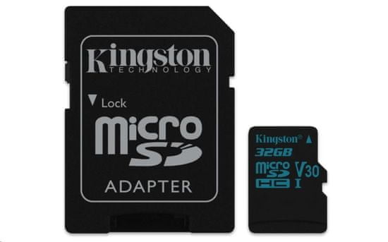 Kingston memorijska kartica 32GB Canvas Go! micro SDHC UHS-I U3 + adapter