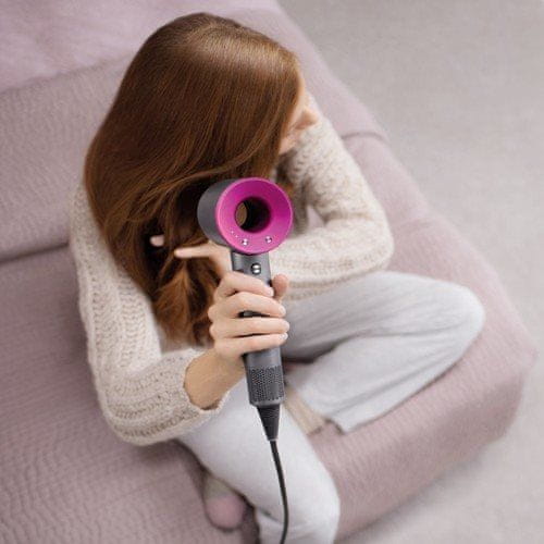 Dyson Supersonic ograničeno izdanje, siva/ljubičasta, magnetsko produžno postolje