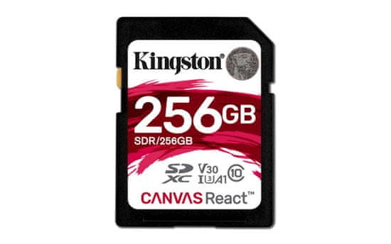 Kingston memorijska kartica 256GB, Canvas React SDXC UHS-I V30 (SDR/256GB)