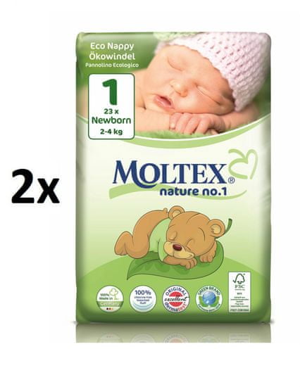 MOLTEX Pelene Newborn 1 (2-4 kg) 2x23 kom