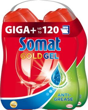 Somat Gold gel Anti-Grease 4 x 600 ml (120 pranja)