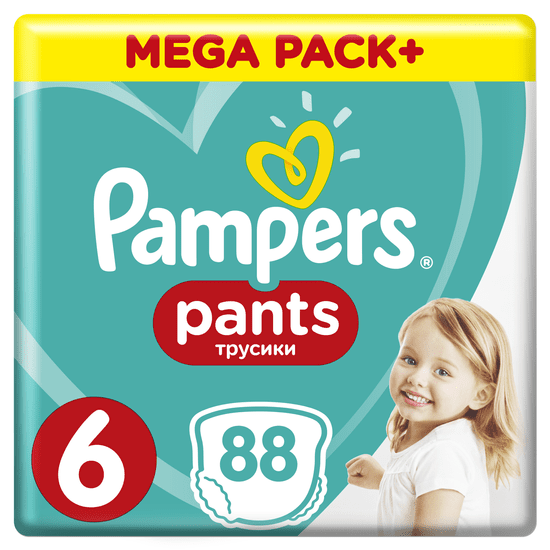 Pampers pelene Pants 6 (15+ kg) Extra Large - Mega Box 88 kom
