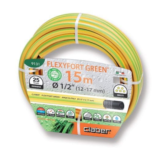 Claber crijevo za vodu Flexyfort Green (9131), 13 mm, 15 m