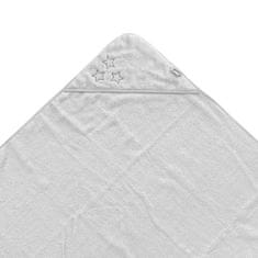 XKKO frotir ručnik sa kapuljačom od BIO pamuka Organic, 90 x 90, bijeli