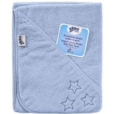 XKKO frotir ručnik sa kapuljačom od BIO pamuka Organic, 90 x 90, Baby Blue, plavi