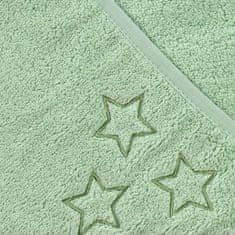 XKKO frotir ručnik sa kapuljačom od BIO pamuka Organic, 90 x 90, Mint, zeleno plavi