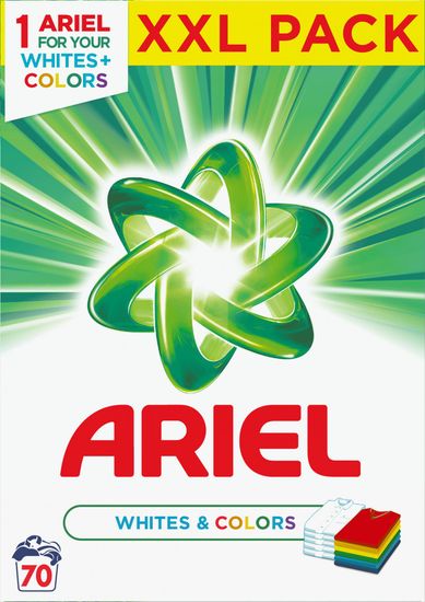 Ariel prašak za rublje White & Color, 5.25 kg, 70 pranja
