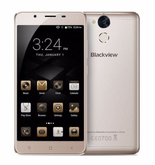 iGET GSM telefon Blackview P2, zlatni + Poklon: Etui